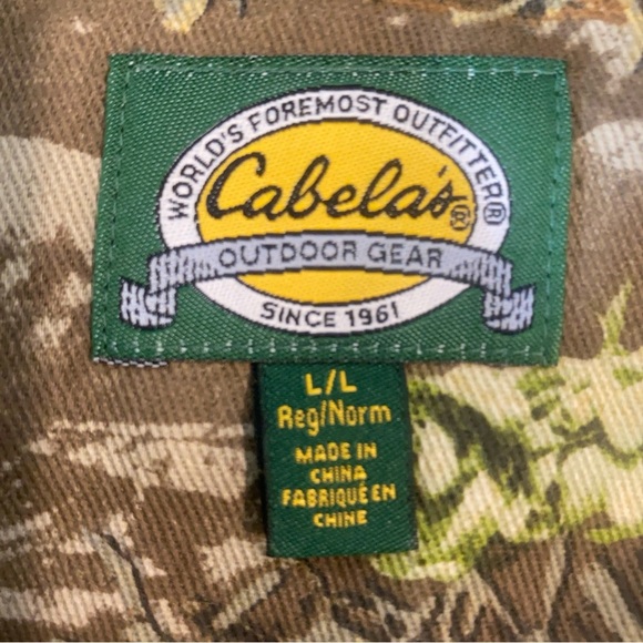 Cabela’s Camo Long Sleeve Button Down Shirt Men’s L Hunting Outdoor Gear - Picture 3 of 9